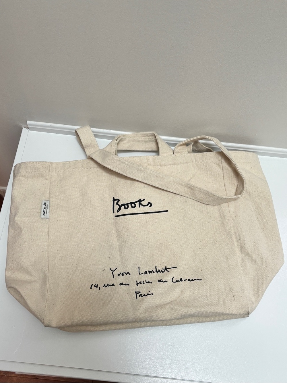 Canvas 'Books' Tote Bag in Natural